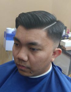 Combover with hard part. Mid Fade in Gaithersburg